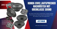 Honda Civic Lautsprecher nachrüsten mit Oberklasse Sound