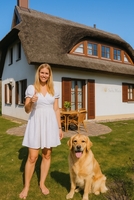 Urlaub mit Fellnasen im Reethaus am Meer Santa Maria