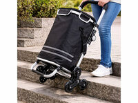 Xcase Klappbarer Treppensteiger-Einkaufstrolley mit Kühlfach