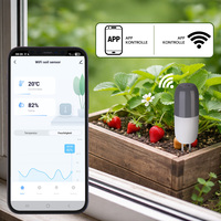 Royal Gardineer Smarter WLAN-2in1-Bodenfeuchtigkeits- und Temperatursensor SUN-155